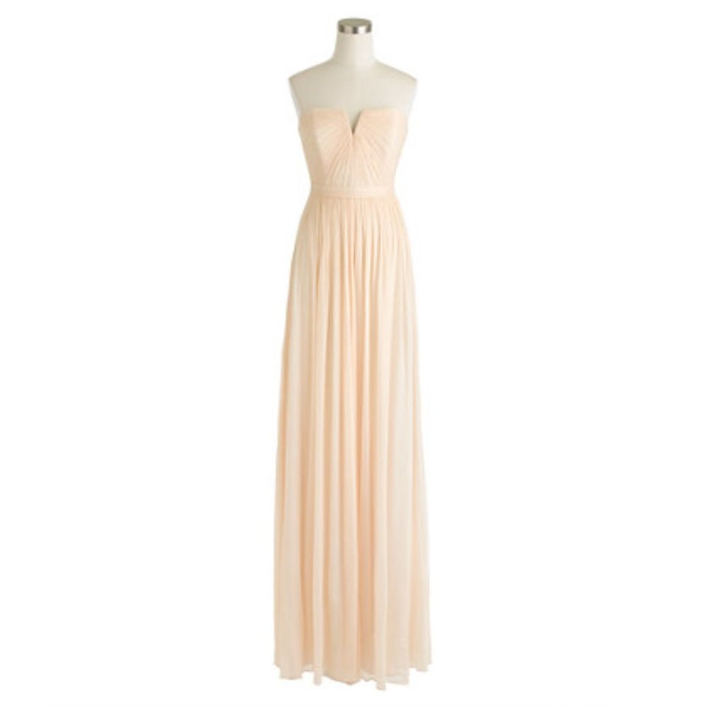 J. Crew Champagne Bridesmaid Dress - Size 6P